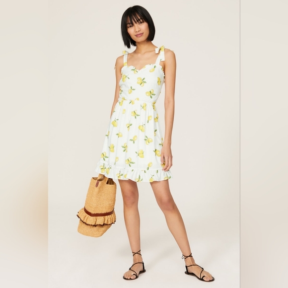 Slate & Willow Dresses & Skirts - Slate & Willow Lemon Tie Strap Dress